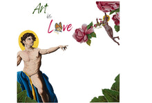 Load image into Gallery viewer, Tote bag illustration artistique  Coton Bio 38 cm x 42 cm - Art is love
