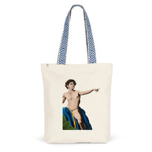 Load image into Gallery viewer, Tote bag illustration artistique Coton Bio 38 cm x 42 cm - L&#39;homme
