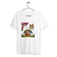 Load image into Gallery viewer, T-shirt Col V imprimé art - Homme - 100 % coton biologique - Ange
