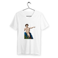 Load image into Gallery viewer, T-shirt Col V illustration artistique - Homme - 100 % coton biologique - Homme
